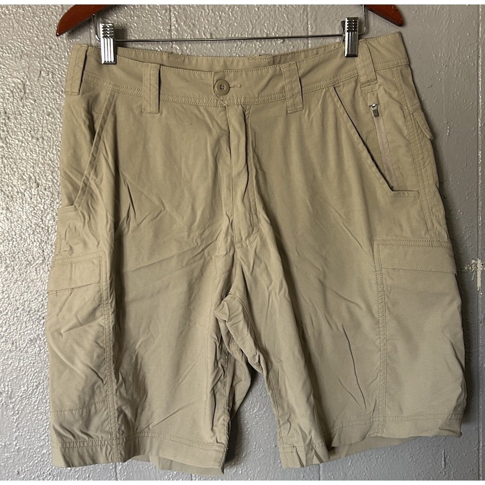 Massif Shorts Mens 34 R Khaki Cargo Outdoors Workwear Stretch Military Wear
